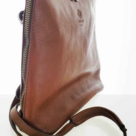 I Medici Firenzo Italian Backpack Tan / Light Brown Leather - Picture 1 of 6